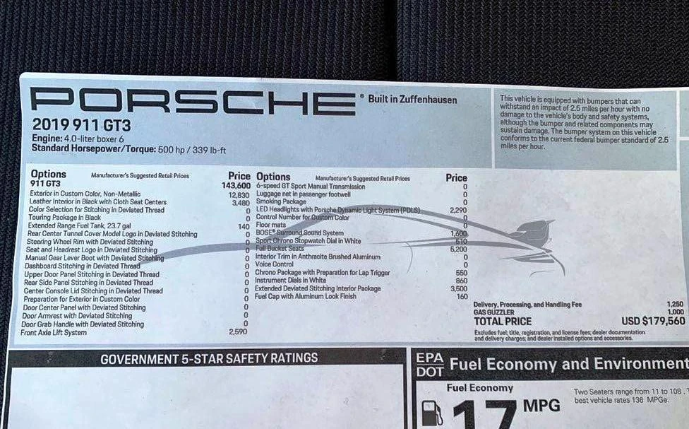 2019 Porsche 991 GT3 - Image 2 of 7
