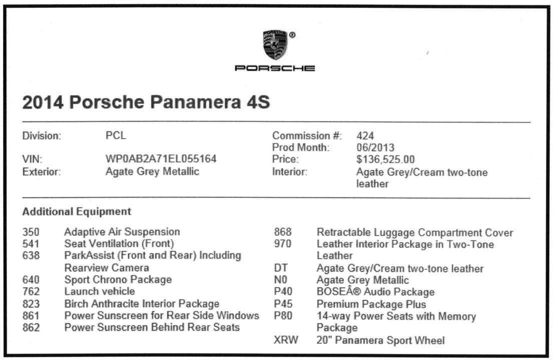2014 Porsche 970 Panamera 4S - Image 11 of 11