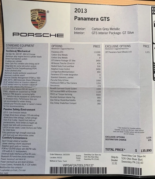 2013 Porsche 970 Panamera GTS - Image 2 of 21