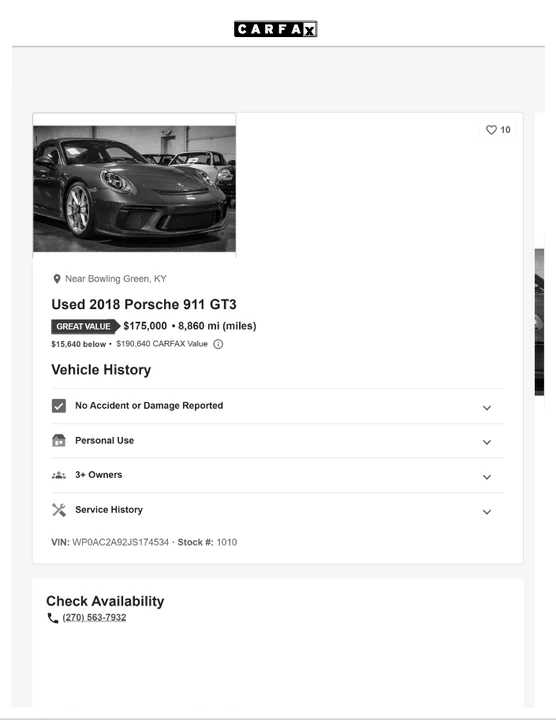 2018 Porsche 991 GT3 - Image 4 of 7