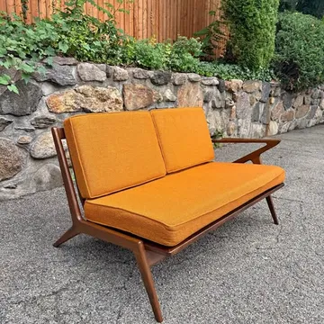 Jensen Selig Mid Century Modern Z Loveseat Sofa