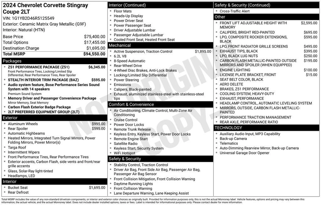 2024 Chevrolet Corvette C8 - Image 12 of 24