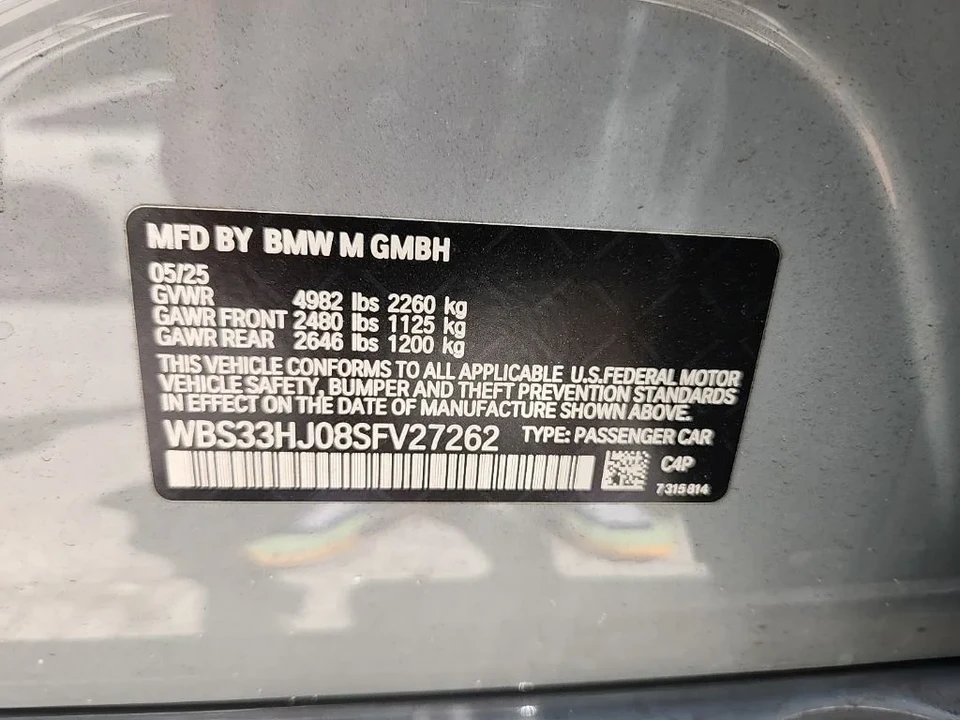 2025 BMW G80 M3 Sedan - Image 8 of 8