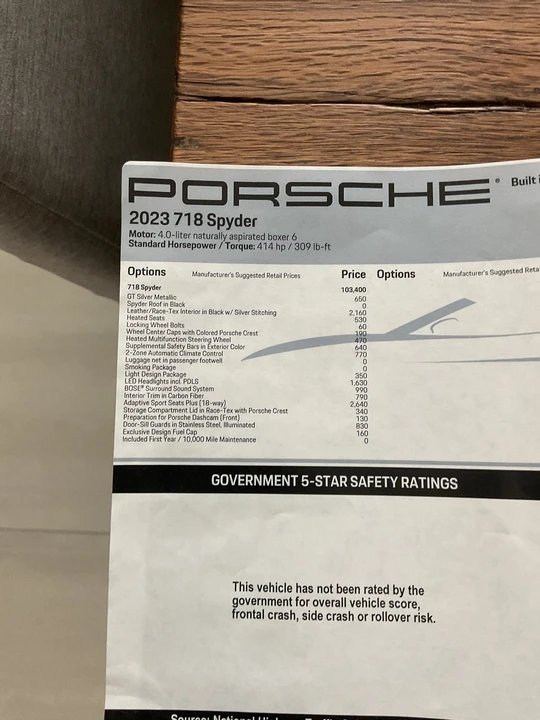 2023 Porsche 718 Boxster Spyder - Image 12 of 13