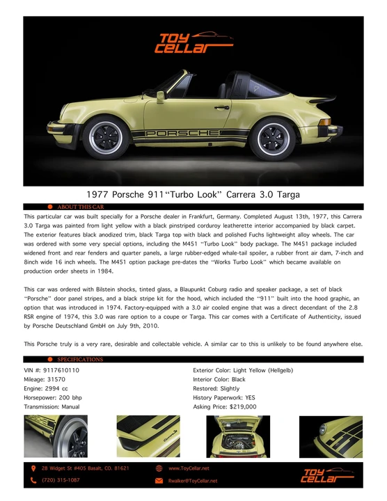 1977 Porsche 930 Turbo - Image 29 of 29