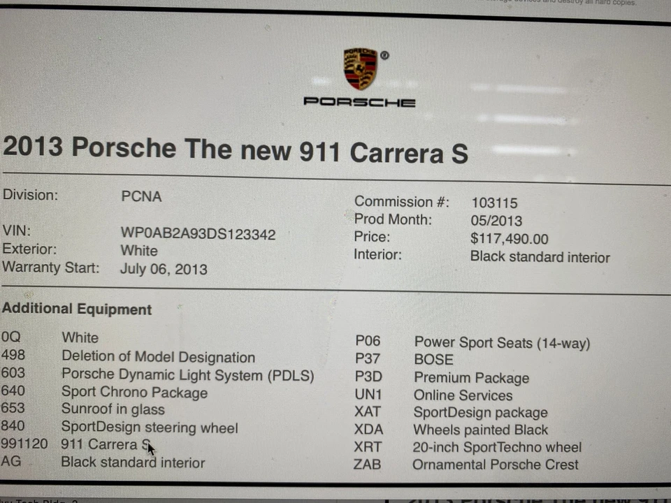 2013 Porsche 991 Carrera S - Image 4 of 31