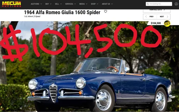 1963 Alfa Romeo Giulia Spider