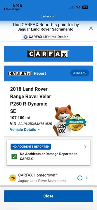 2018 Land Rover Range Rover Velar - Image 12 of 18