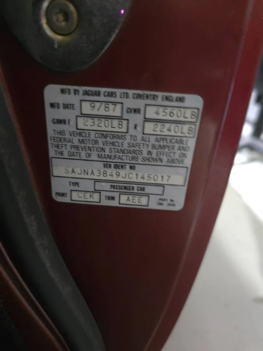 1987 Jaguar XJS Pre-Facelift V12 - Image 7 of 13