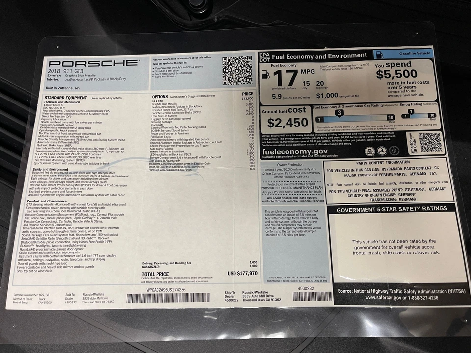 2018 Porsche 991 GT3 - Image 12 of 31