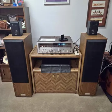 Sansui G-7700 Receiver + Pioneer PL-L550 Turntable + Jensen 3081 Speakers + 150+ Albums