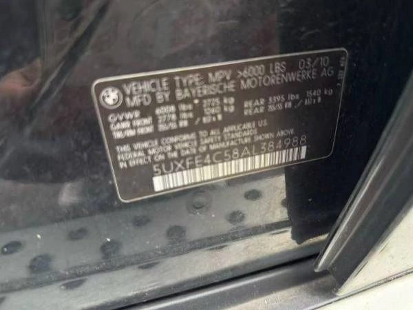 2010 BMW E70 X5 - Image 5 of 10
