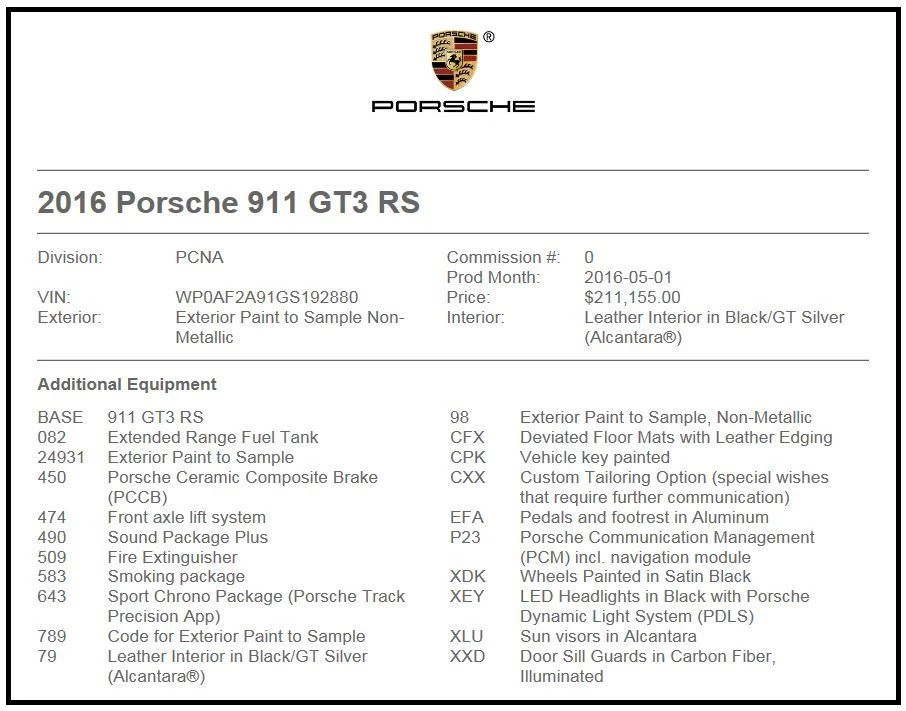 2016 Porsche 991 GT3 RS - Image 11 of 11
