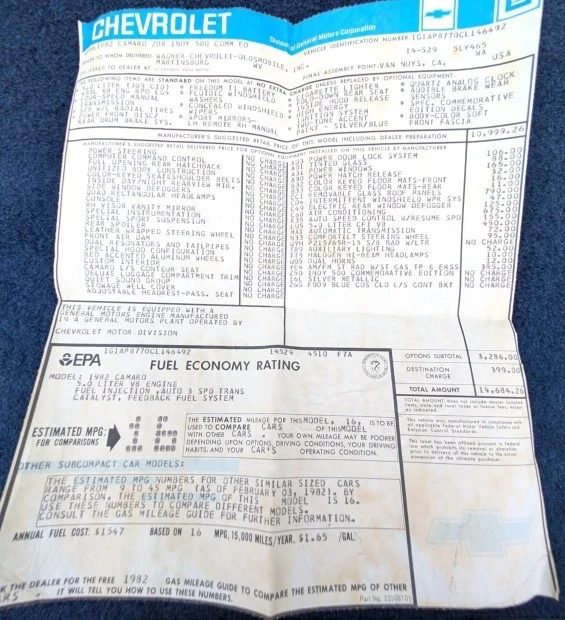 1982 Chevrolet Camaro 3rd Gen - Image 8 of 8