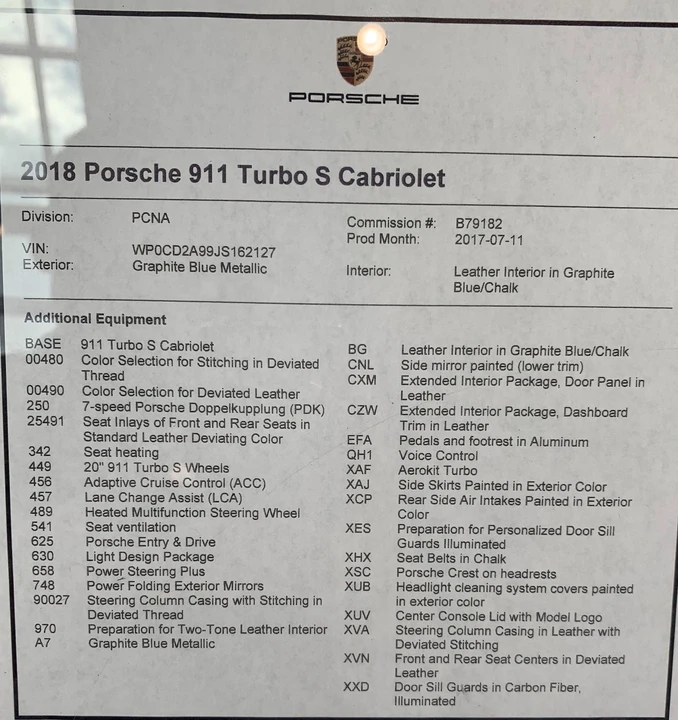 2018 Porsche 991 Turbo S - Image 9 of 9
