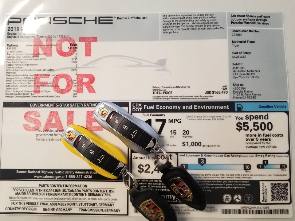 2018 Porsche 991 GT3 - Image 19 of 20