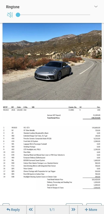 2018 Porsche 991 GT3 - Image 9 of 20