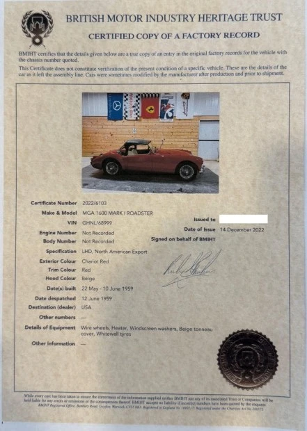 1960 MG MGA 1600 - Image 11 of 12