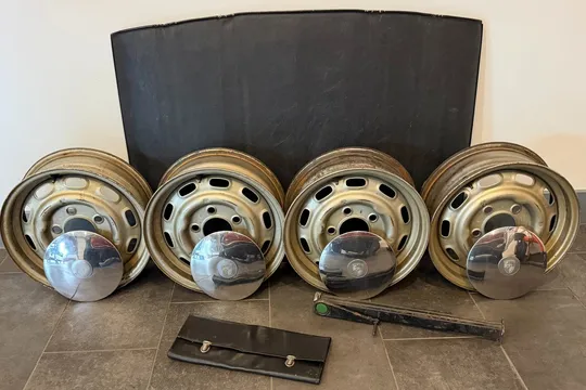 Porsche 911/912 Lemmerz Steel Wheels, Bilstein Jack, and Targa Top