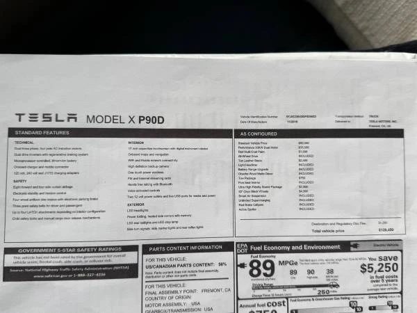 2016 Tesla Model X - Image 11 of 21