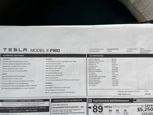 2016 Tesla Model X - Image 14 of 21