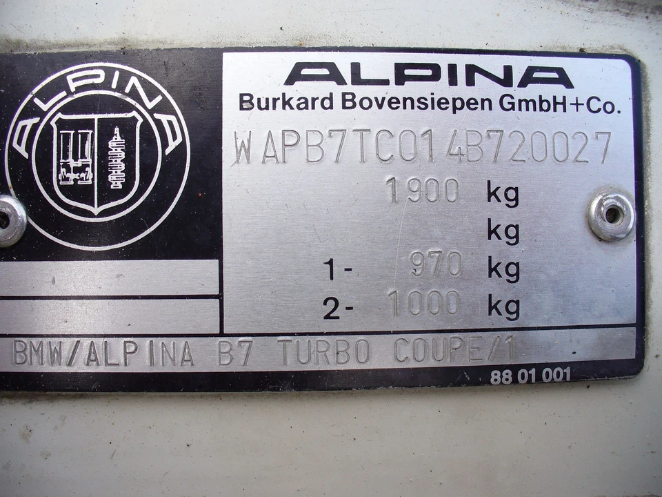 1985 BMW Alpina - Image 3 of 11