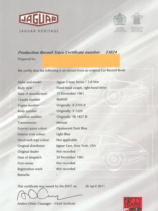 1961 Jaguar E-Type Series 1 - Image 2 of 9