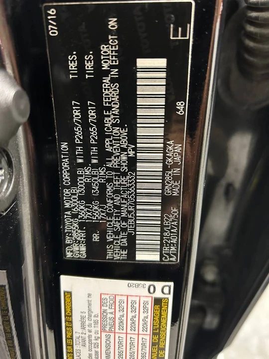 2016 Toyota 4Runner 5th Gen - Image 9 of 9