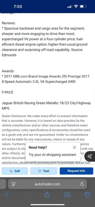 2017 Jaguar F-Pace - Image 3 of 5