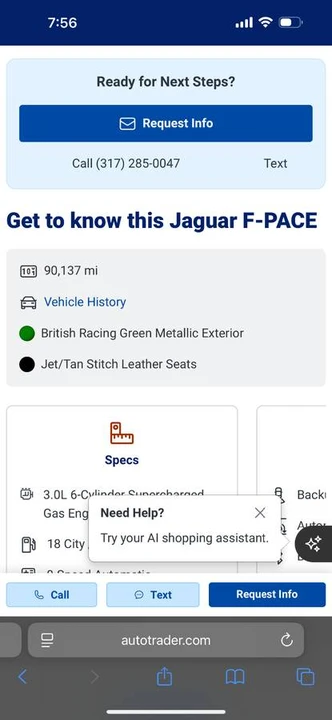 2017 Jaguar F-Pace - Image 2 of 5