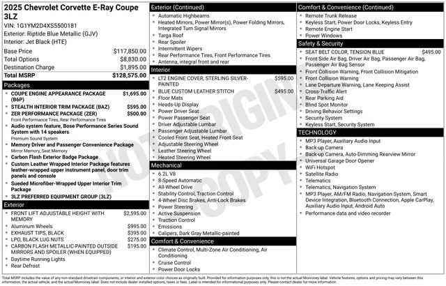 2025 Chevrolet Corvette C8 E-Ray - Image 10 of 11