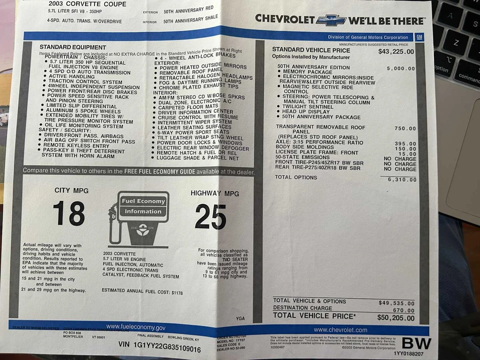 2003 Chevrolet Corvette C5 - Image 23 of 23