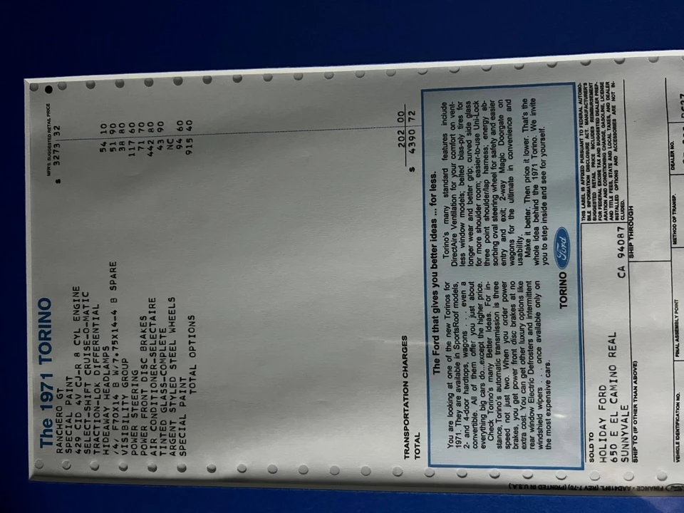1971 Ford Ranchero 5th-7th Gen - Image 7 of 21