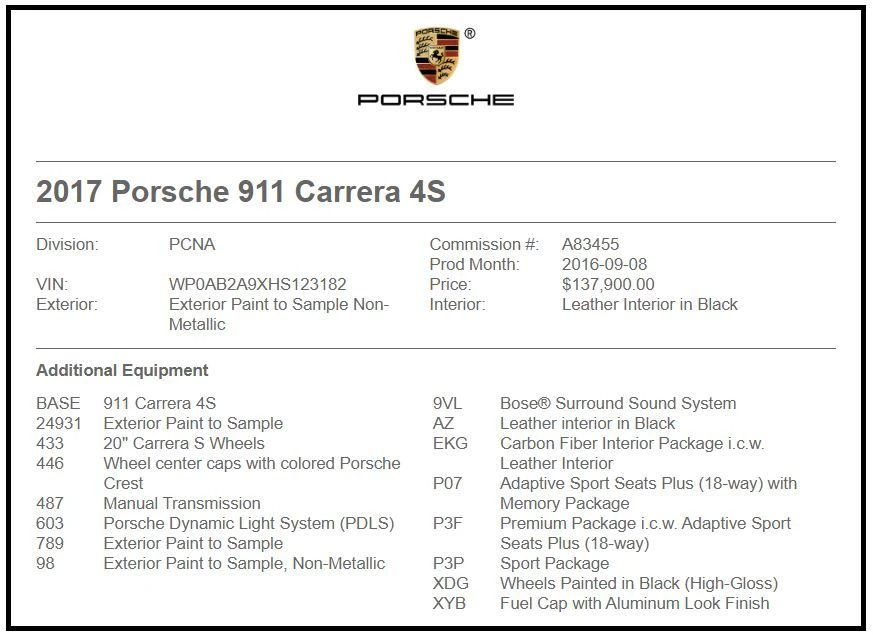 2017 Porsche 991 Carrera 4S - Image 13 of 13