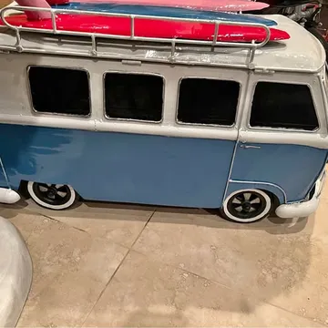 Volkswagen Bus Antique Toy Ice Chest