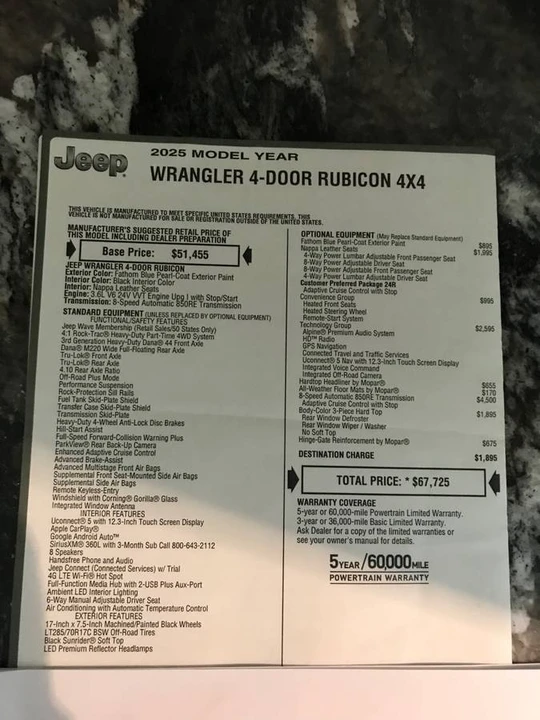 2025 Jeep JL Wrangler - Image 5 of 5