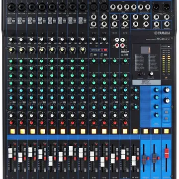 Yamaha DXR15 Active Loudspeakers with Stands; Yamaha MG16XU Mixer; & Alto Pro TX212S Subwoofer
