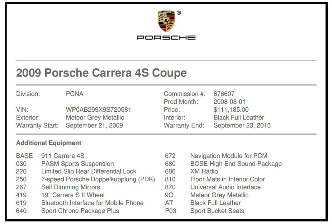 2009 Porsche 997 Carrera 4S - Image 22 of 23
