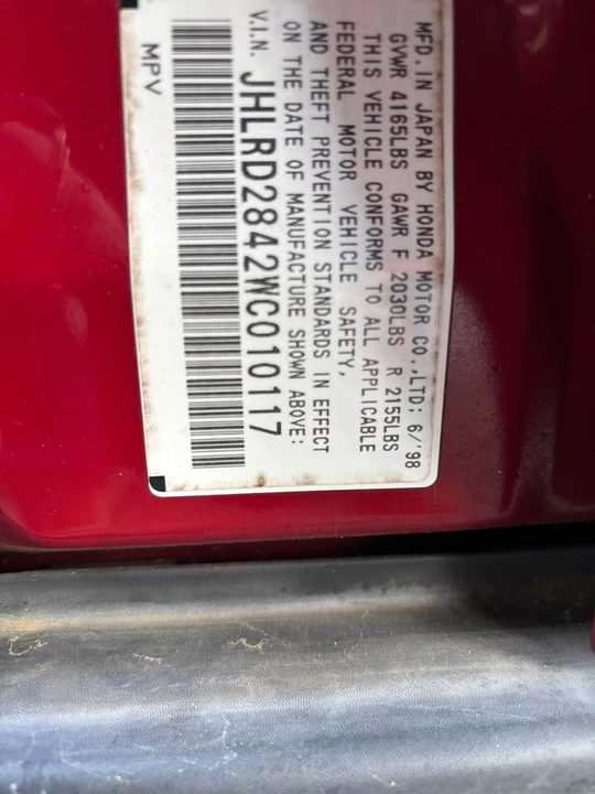 1998 Honda CR-V 1st Gen - Image 2 of 4