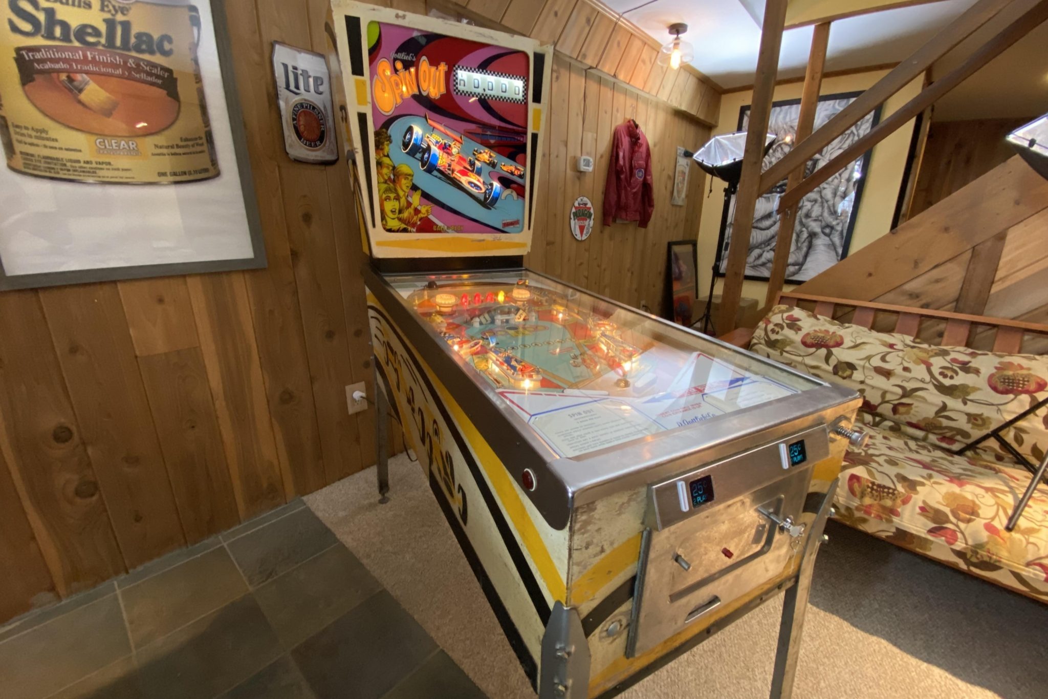 Gottlieb Spin Out Pinball Machine