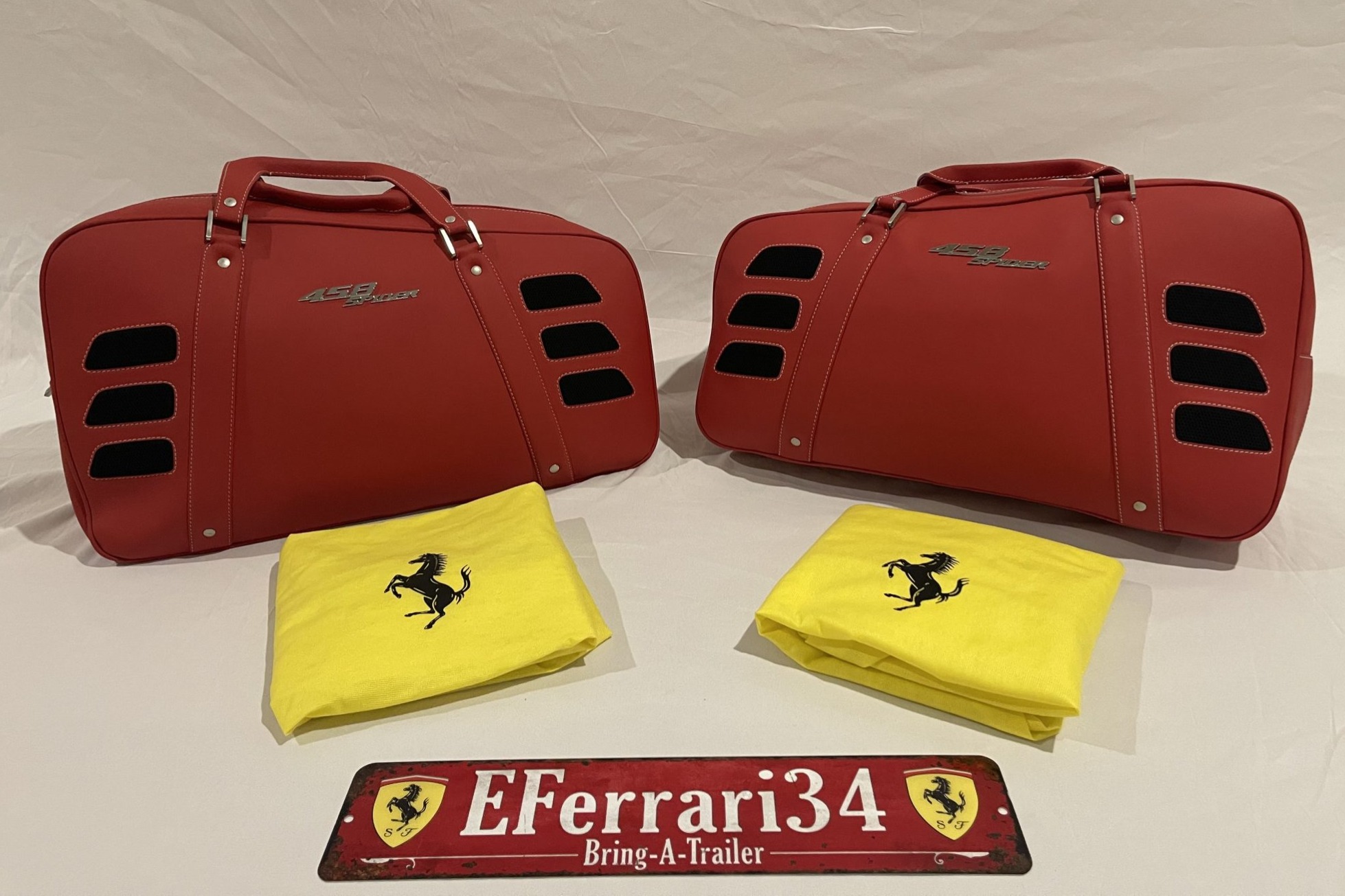 Two-Piece Ferrari 458 Spider Luggage Set by Schedoni